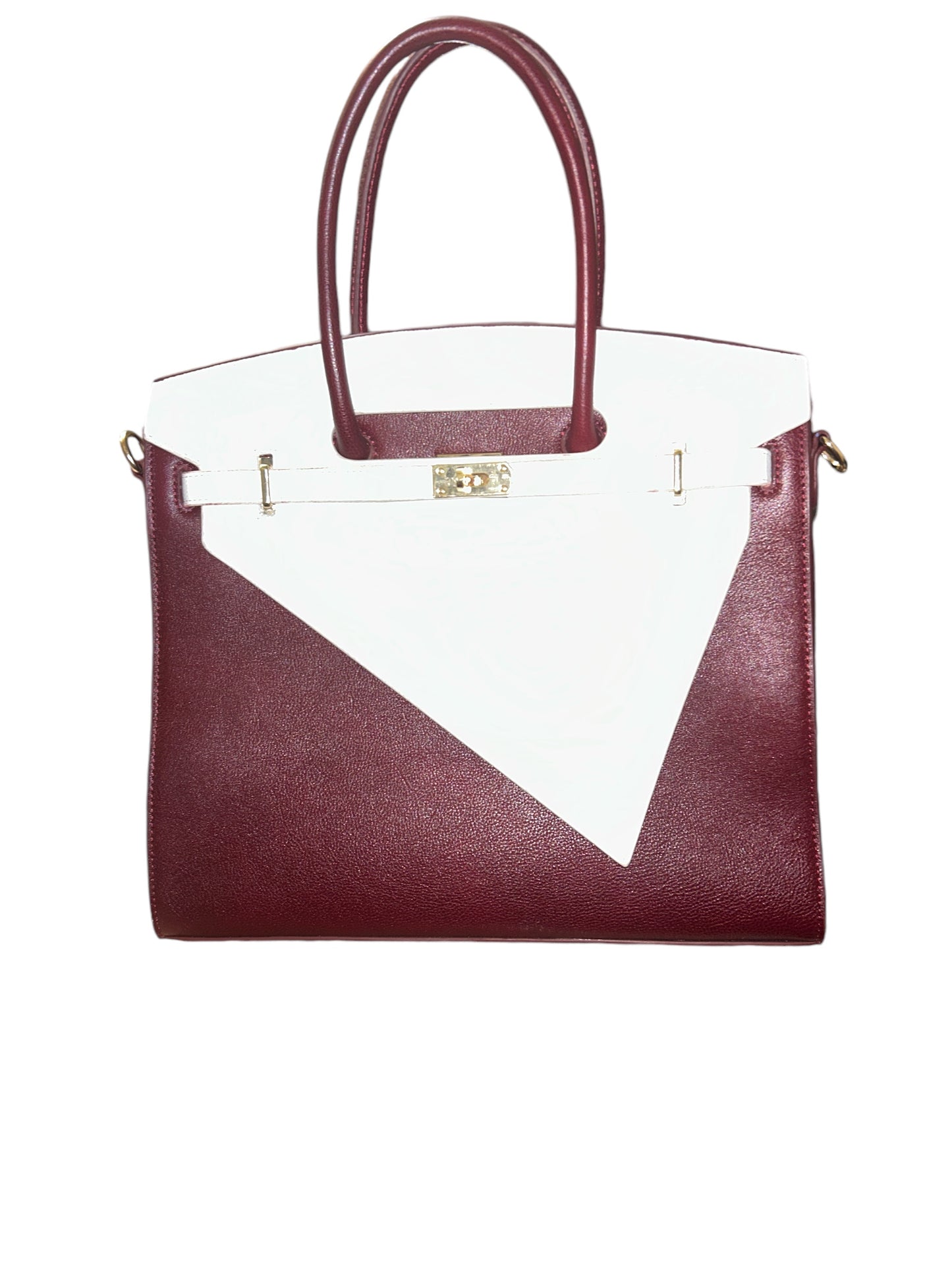 Large Champagne White Nture Handbag